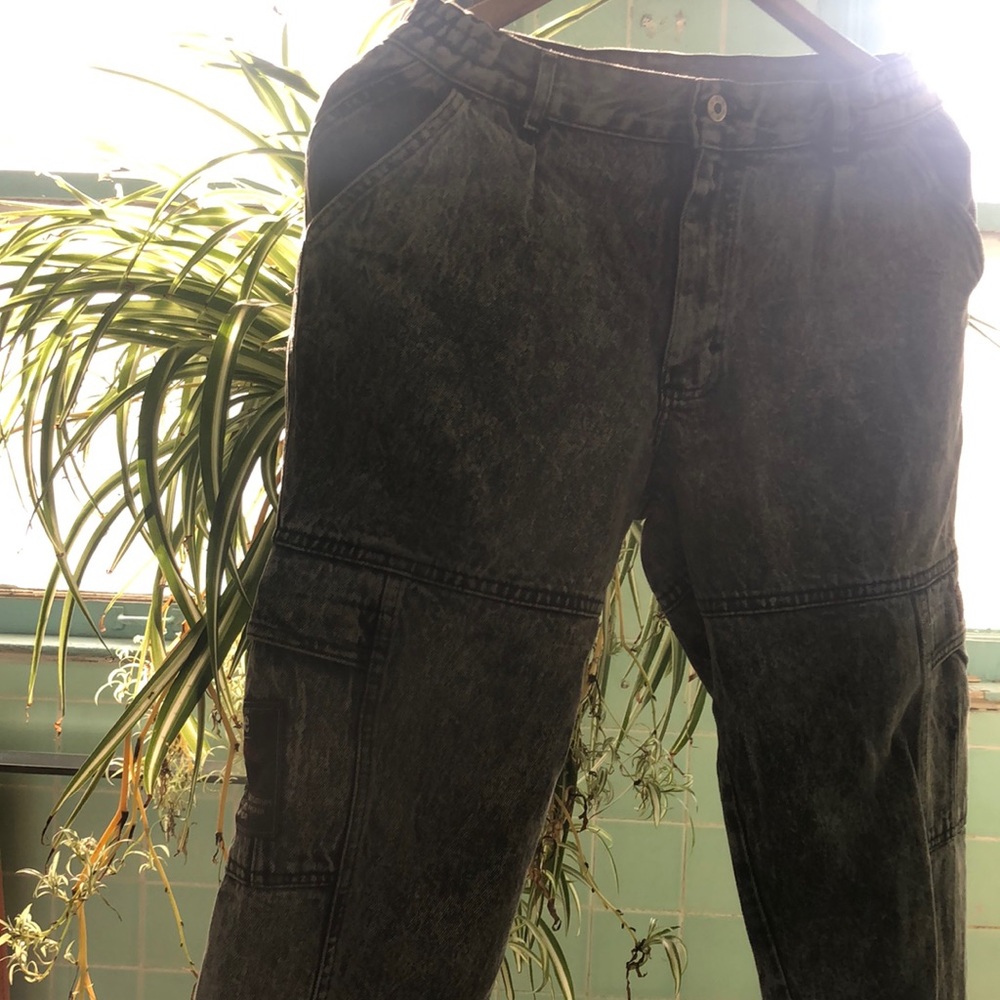 vintage lee air gear 100%cotton acid wash jeans - Picture 3 of 8